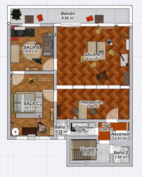 Atlas - 2 Habit 60m2 - Espacio De Trabajo Apartment *